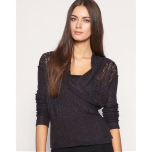 All Saints Tapio Knit Wrap Cardigan Wool Mohair blend size 8 - Picture 1 of 6